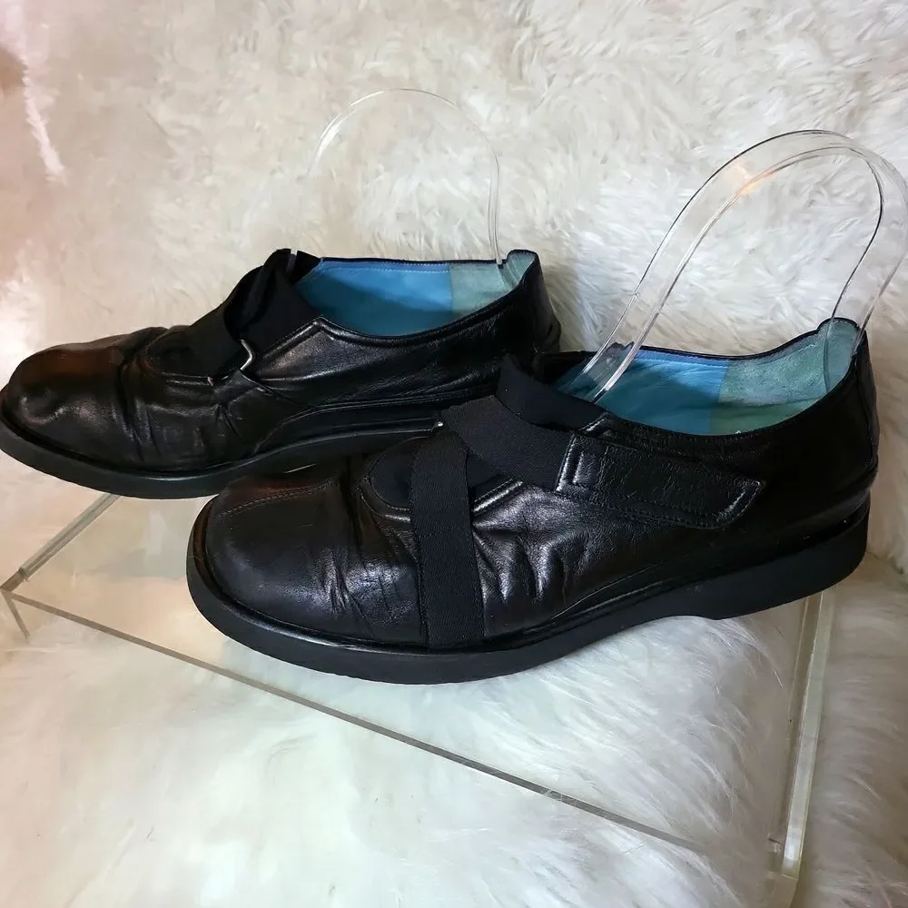 Thierry rabotin EUC LENA BLACK NAPPA LEATHER SZ.8,(39) softest leather ever!